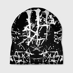 Шапка Monster energy белые штрихи краско, цвет: 3D-принт