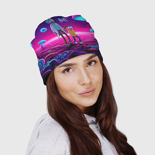 Шапка Морти и Рик на планете неоновых сказочных грибов / 3D-принт – фото 2