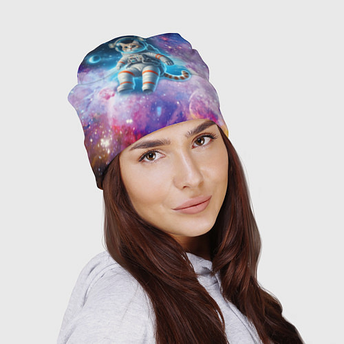 Шапка The cat is a brave cosmonaut - ai art / 3D-принт – фото 2