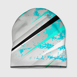Шапка Color white light blue