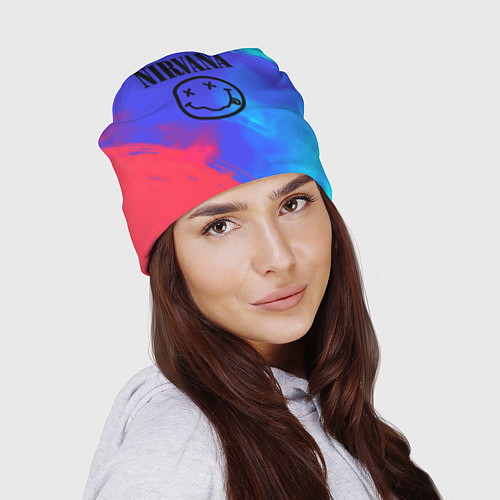 Шапка Nirvana жидкие краски / 3D-принт – фото 2