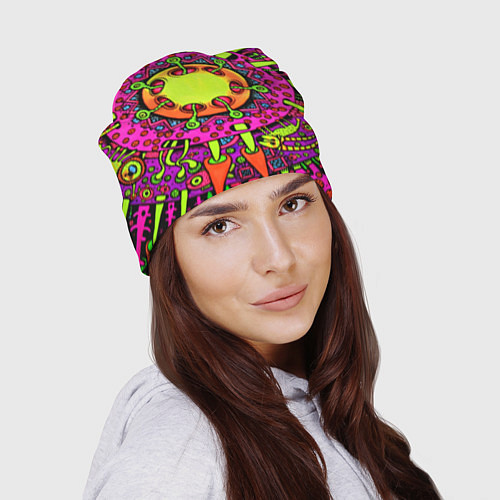 Шапка Кислотные грибы оптические / 3D-принт – фото 2