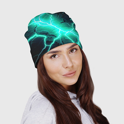 Шапка Color light blue black / 3D-принт – фото 2