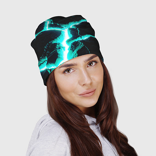 Шапка Color light blue black / 3D-принт – фото 2