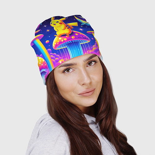Шапка Pikachu sits on a fly agaric - ai art fantasy / 3D-принт – фото 2