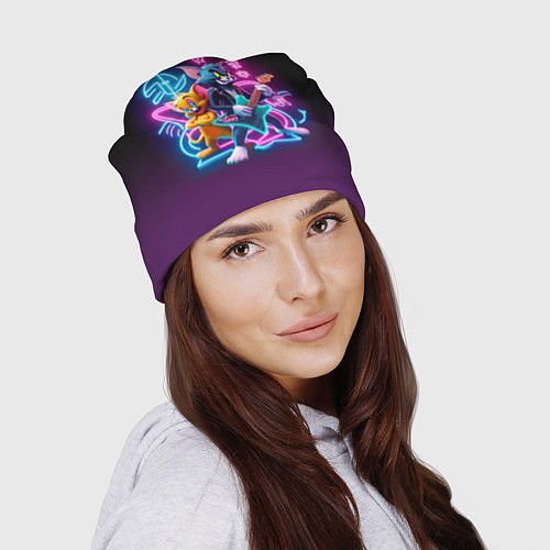 Шапка Гитарист Том и вокалист Джерри - неоновое свечение / 3D-принт – фото 2