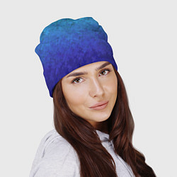 Шапка Сине-голубой градиент текстура, цвет: 3D-принт — фото 2