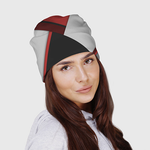 Шапка Color black red grey / 3D-принт – фото 2