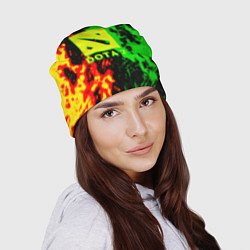 Шапка Dota 2 кислотные краски, цвет: 3D-принт — фото 2
