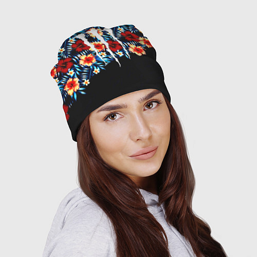 Шапка Monster energy flower steel / 3D-принт – фото 2