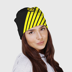 Шапка Borussia geometry yellow, цвет: 3D-принт — фото 2