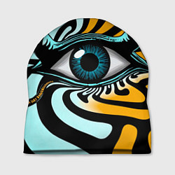 Шапка Глаз - психоделика, цвет: 3D-принт