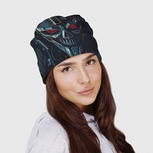 Шапка Робот с красными глазами / 3D-принт – фото 2