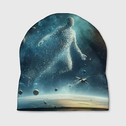 Шапка Человек и космос - нейроарт