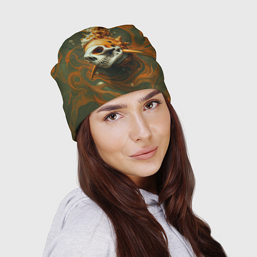 Шапка Оранжевая рыба-скелет / 3D-принт – фото 2