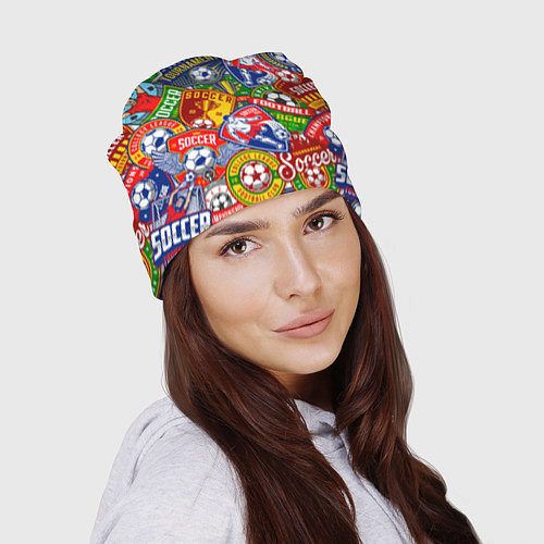 Шапка Футбольные лиги паттерн / 3D-принт – фото 2