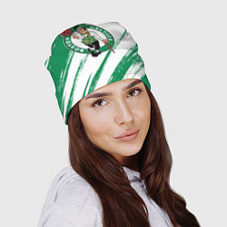 Шапка Boston Celtics white and green, цвет: 3D-принт — фото 2