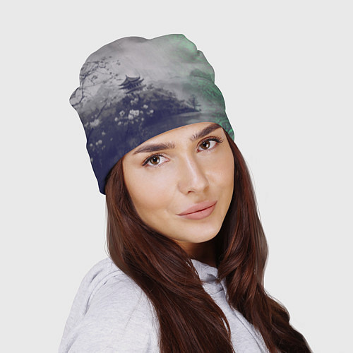 Шапка Рыбацкий домик на берегу озера / 3D-принт – фото 2