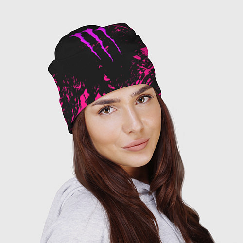 Шапка Monster energy неоновые краски лого / 3D-принт – фото 2