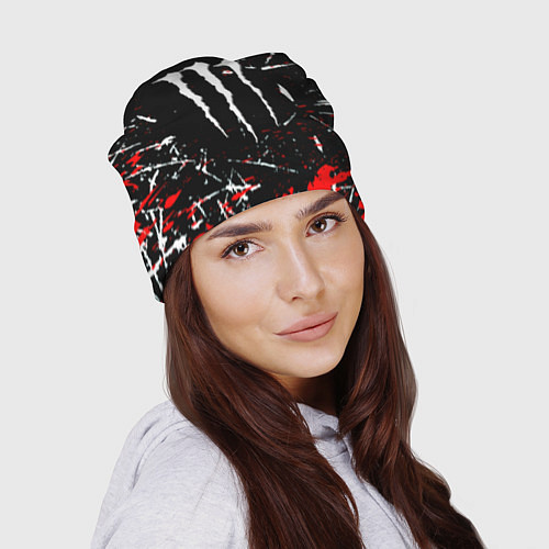 Шапка Monster energy штрихи / 3D-принт – фото 2