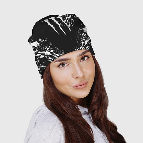 Шапка Monster energy white splash / 3D-принт – фото 2
