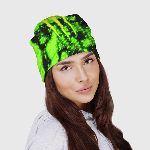 Шапка Monster energy кислотное лого / 3D-принт – фото 2