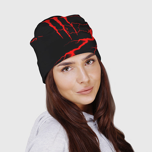 Шапка Monster energy storm red / 3D-принт – фото 2