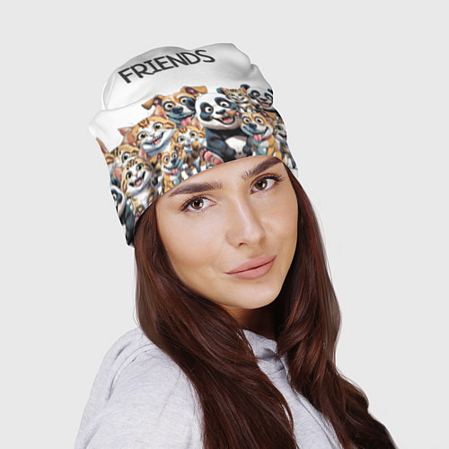 Шапка Котенок щенок и панда друзья / 3D-принт – фото 2