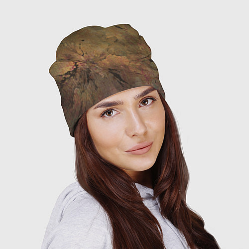 Шапка Абстракция - yellowish-dark pink stone / 3D-принт – фото 2