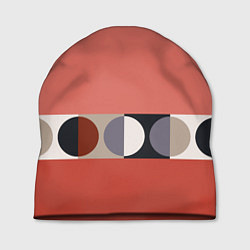 Шапка Луна Малевича розовый томат, цвет: 3D-принт