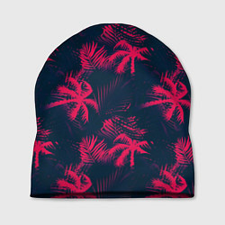 Шапка Palm pink black, цвет: 3D-принт