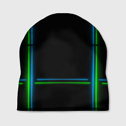 Шапка Neon green light blue