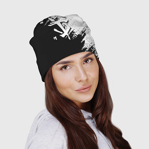 Шапка Doom штрихи красок черные / 3D-принт – фото 2