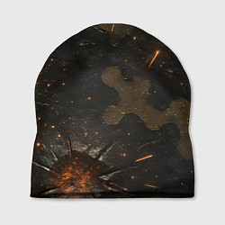 Шапка Камуфляж со следами от пуль, цвет: 3D-принт