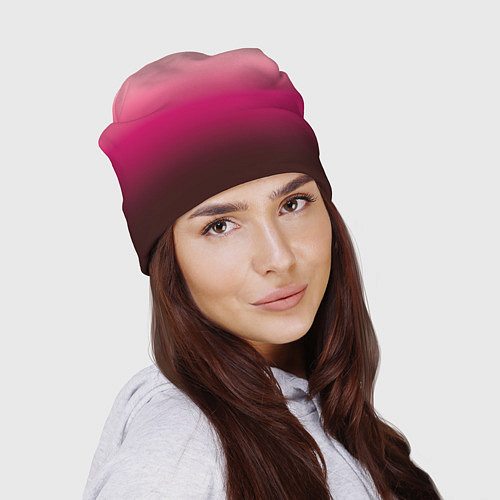 Шапка Градиент transcendent pink омбре / 3D-принт – фото 2