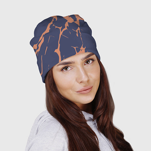 Шапка Разломы на синем / 3D-принт – фото 2