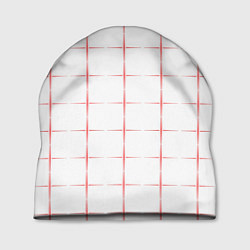 Шапка Color white red crosses, цвет: 3D-принт