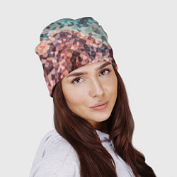 Шапка Мозаика воспоминаний - текстура, цвет: 3D-принт — фото 2