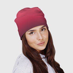 Шапка Градиент гранатовый, цвет: 3D-принт — фото 2