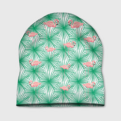 Шапка Фламинго и тропики, цвет: 3D-принт