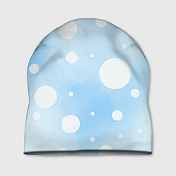 Шапка Белые круги на голубом фоне, AI, цвет: 3D-принт