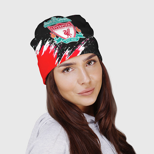 Шапка Liverpool краски штрихи / 3D-принт – фото 2