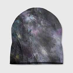 Шапка Абстракция - dark blue oil painting