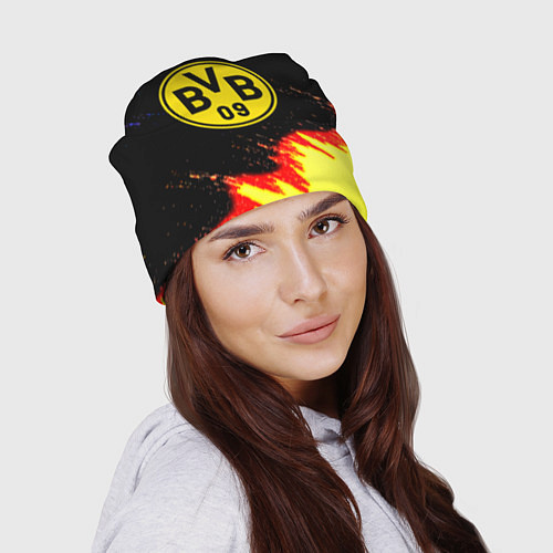 Шапка Borussia огненные и холодные краски / 3D-принт – фото 2