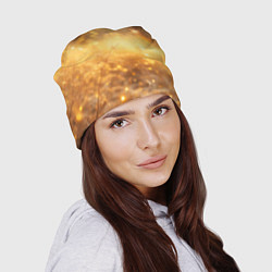 Шапка Золотые лучи солнца на рассвете, цвет: 3D-принт — фото 2