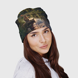 Шапка Заяц на рыбалке, цвет: 3D-принт — фото 2