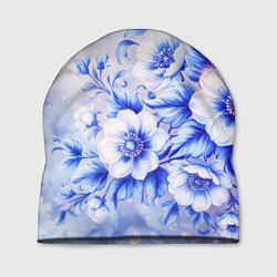 Шапка Жемчужные нежные цветы, цвет: 3D-принт