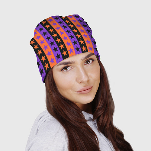 Шапка Звёзды Хэллоуина паттерн полосатый / 3D-принт – фото 2