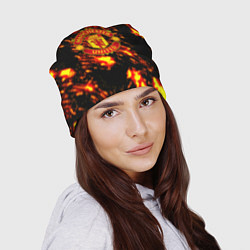 Шапка Манчестер Юнайтед огненные краски, цвет: 3D-принт — фото 2