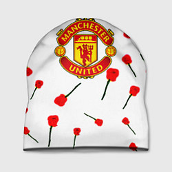 Шапка Манчестер Юнайтед розы паттерн, цвет: 3D-принт